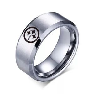 Silver Titanium Pittsburgh Steelers Ring